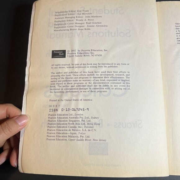 Calculus - Student Survival & Solutions Manual 3rd Edition Textbook Karl Smith - Picture 6 of 7